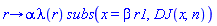 proc (r) options operator, arrow; alpha*lambda(r)*subs(x = beta*r1, DJ(x, n)) end proc