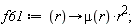 f61 := proc (r) options operator, arrow; mu(r)*r^2 end proc;
