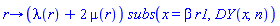 proc (r) options operator, arrow; (lambda(r)+2*mu(r))*subs(x = beta*r1, DY(x, n)) end proc