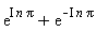 exp(I*n*Pi)+exp(-I*n*Pi)