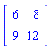Matrix([[6, 8], [9, 12]])