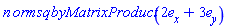 n*ormsqbyMatrixProduct(Vector(2, {(1) = 2, (2) = 3}, attributes = [coords = cartesian]))