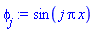 sin(j*Pi*x)