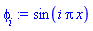 sin(i*Pi*x)