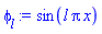 sin(l*Pi*x)