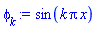 sin(k*Pi*x)
