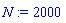 N := 2000