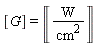 [G] = Unit('W'/'cm'^2)