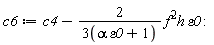c6 := c4-2*f^2*h*varepsilon0/(3*(alpha*varepsilon0+1)):