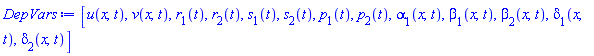 [u(x, t), v(x, t), r[1](t), r[2](t), s[1](t), s[2](t), p[1](t), p[2](t), alpha[1](x, t), beta[1](x, t), beta[2](x, t), delta[1](x, t), delta[2](x, t)]