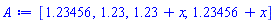 [1.23456, 1.23, 1.23+x, 1.23456+x]