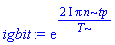 exp((2*I)*Pi*n*tp/T)
