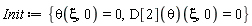 Init := {theta(xi, 0) = 0, (D[2](theta))(xi, 0) = 0}