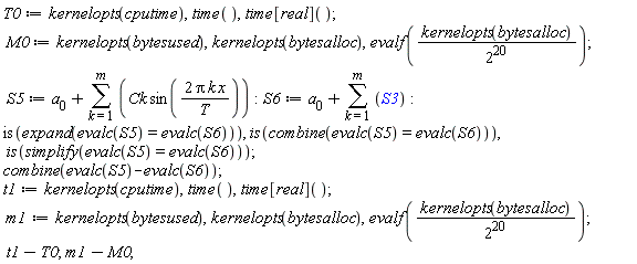 T0 := kernelopts(cputime), time(), time[real]();