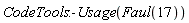 CodeTools:-Usage(Faul(17))