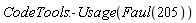 CodeTools:-Usage(Faul(205))