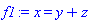 x = y+z