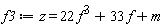 f3 := z = 22*f^3+33*f+m