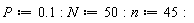 P := .1:
