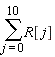 sum(R[j], j = 0 .. 10)