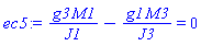 g3*M1/J1-g1*M3/J3 = 0