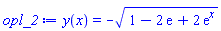 y(x) = -(1-2*exp(1)+2*exp(x))^(1/2)