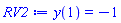 y(1) = -1
