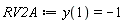 RV2A := y(1) = -1