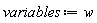 variables := w