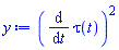 (diff(tau(t), t))^2