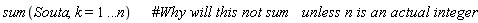 sum(Souta, k = 1 .. n)
