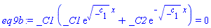 _C1*(_C1*exp(_c[1]^(1/2)*x)+_C2*exp(-_c[1]^(1/2)*x)) = 0