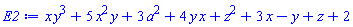x*y^3+5*x^2*y+3*a^2+4*x*y+z^2+3*x-y+z+2