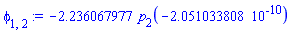 -2.236067977*p[2](-0.2051033808e-9)