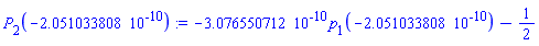 -0.3076550712e-9*p[1](-0.2051033808e-9)-1/2