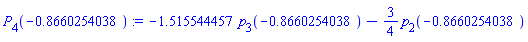 -1.515544457*p[3](-.8660254038)-(3/4)*p[2](-.8660254038)