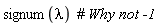 signum(lambda)