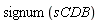 signum(sCDB)