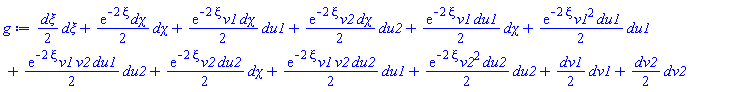 _DG([["tensor", P, [["cov_bas", "cov_bas"], []]], [[[1, 1], 1/2], [[2, 2], (1/2)*exp(-2*xi)], [[2, 3], (1/2)*exp(-2*xi)*v1], [[2, 4], (1/2)*exp(-2*xi)*v2], [[3, 2], (1/2)*exp(-2*xi)*v1], [[3, 3], (1/2)*exp(-2*xi)*v1^2], [[3, 4], (1/2)*exp(-2*xi)*v1*v2], [[4, 2], (1/2)*exp(-2*xi)*v2], [[4, 3], (1/2)*exp(-2*xi)*v1*v2], [[4, 4], (1/2)*exp(-2*xi)*v2^2], [[5, 5], 1/2], [[6, 6], 1/2]]])