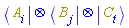 Physics:-`*`(Physics:-Bra(A, i), Physics:-Bra(B, j), Physics:-Ket(C, t))