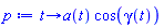 proc (t) options operator, arrow, function_assign; a(t)*cos(gamma(t)) end proc