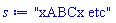 "xABCx etc"