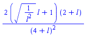 2*((1/l^2)^(1/2)*l+1)*(2+l)/(4+l)^2
