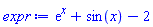 exp(x)+sin(x)-2