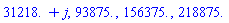31218.+j, 93875., 156375., 218875.