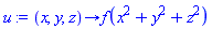 proc (x, y, z) options operator, arrow; f(x^2+y^2+z^2) end proc