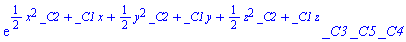 exp((1/2)*x^2*_C2+_C1*x+(1/2)*y^2*_C2+_C1*y+(1/2)*z^2*_C2+_C1*z)*_C3*_C5*_C4