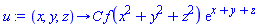 proc (x, y, z) options operator, arrow; C*f(x^2+y^2+z^2)*exp(x+y+z) end proc