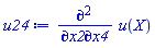Physics:-diff(Physics:-diff(u(X), x2), x4)