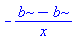 -(b-b)/x